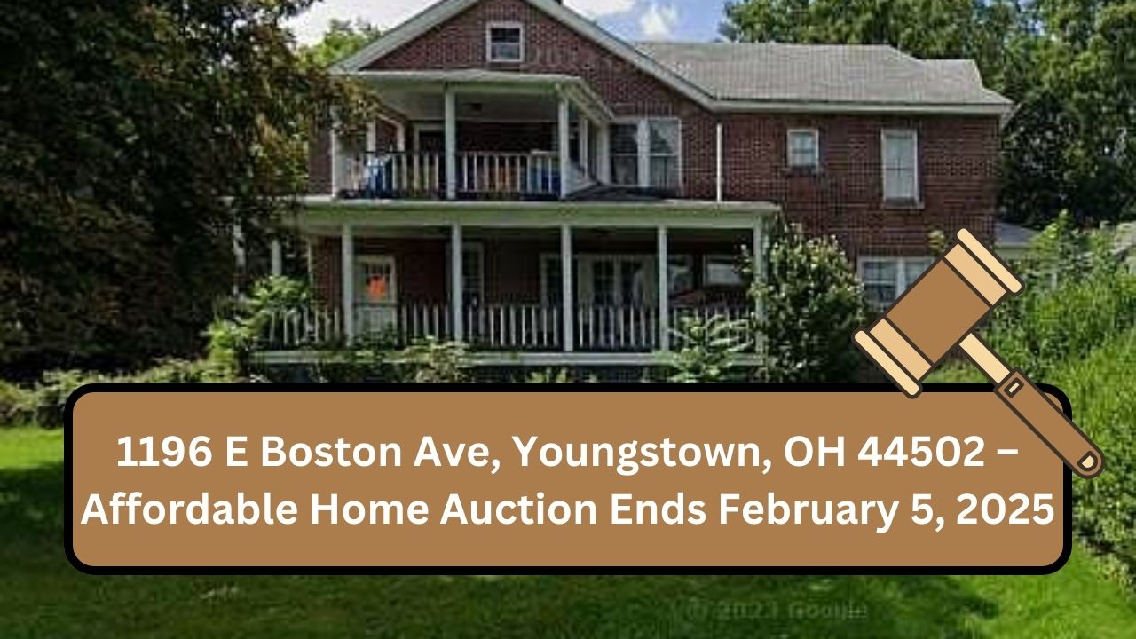 1196 E Boston Ave, Youngstown, OH 44502 – Affordable Home Auction Ends February 5, 2025