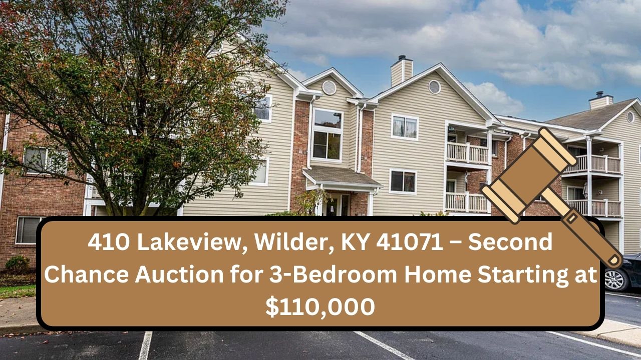 410 Lakeview, Wilder, KY 41071 – Second Chance Auction for 3-Bedroom Home Starting at $110,000