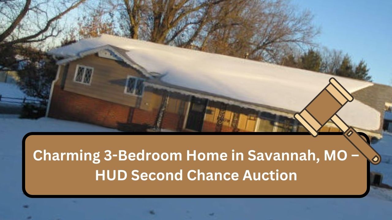 Charming 3-Bedroom Home in Savannah, MO – HUD Second Chance Auction