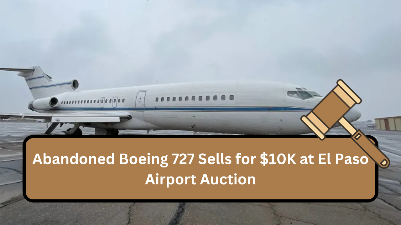 Abandoned Boeing 727 Sells for $10K at El Paso Airport Auction